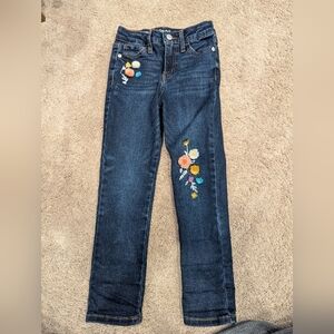 Cat & Jack Girl Size 6 Dark Wash Embroidered Jeans